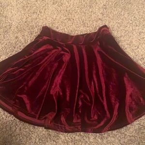 Velvet skater skirt